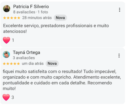 Avaliações do Google